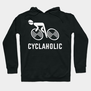 Cyclaholic (Cycling / Bicycle / Bike / White) Hoodie